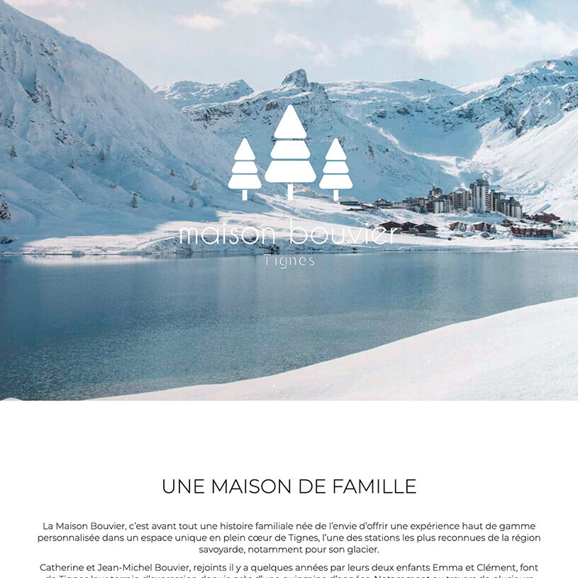 Site vitrine - Hôtel et restaurants Maison Bouvier - Tignes