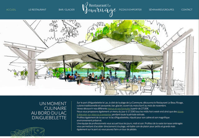 Site vitrine - Restaurant Le Beau Rivage - Aiguebelette-le-Lac