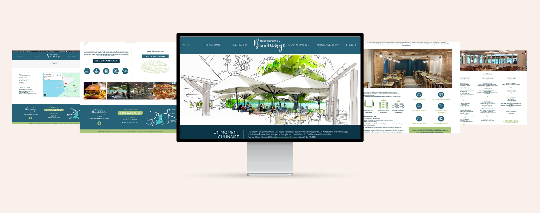 Site vitrine - Restaurant Le Beau Rivage - Aiguebelette-le-Lac